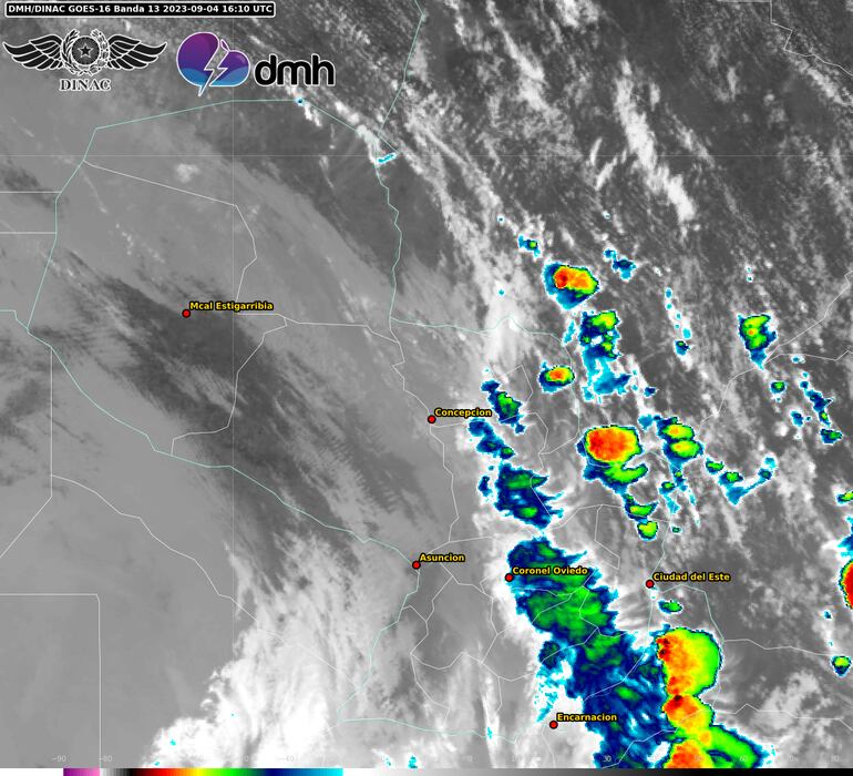 Mapa del aviso meteorológico vigente.