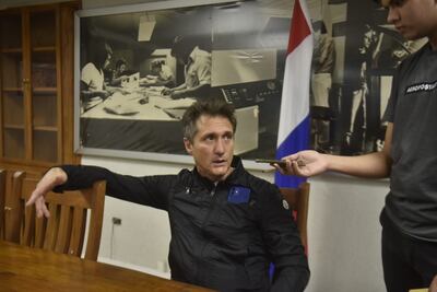 Guillermo Barros Schelotto en los estudios de ABC Deportes.