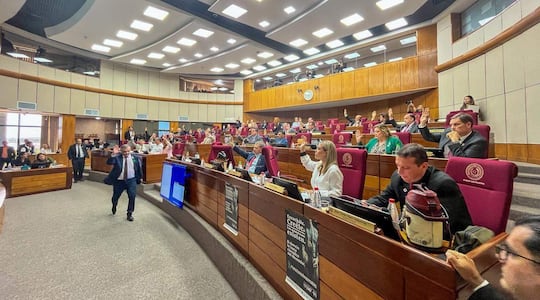 Momento de una de las votaciones llevadas a cabo hoy en la Cámara de Senadores.