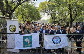 Asociaciones de la Magistratura Judicial durante las movilizaciones en contra de la reforma de la Caja Fiscal.