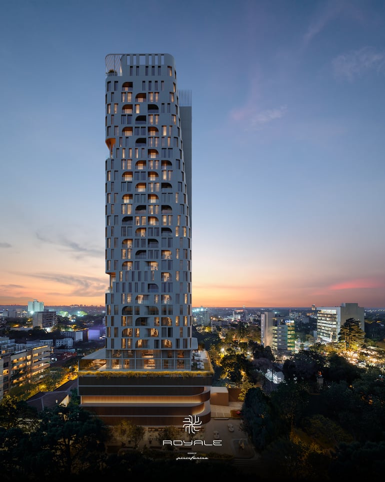 El diseño de Royale está inspirado en el ñanduti y la arquitectura paraguaya.
