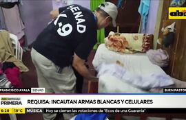 Incautan armas blancas y celulares en el Buen Pastor
