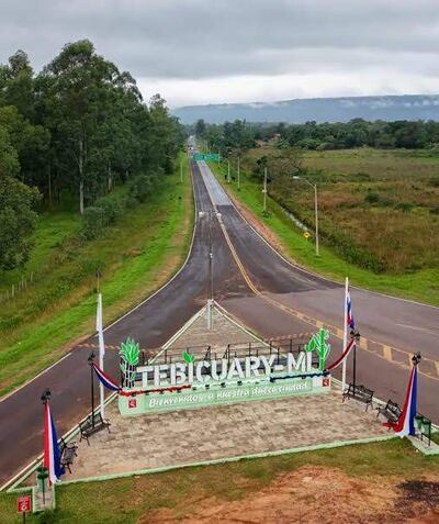 Entrada a la ciudad de Tebicuarymí, donde construirán una sede del Juzgado de Paz.