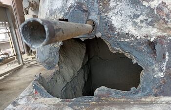 En estas condiciones se encuentra en horno de la INC de Vallemí por la utilización de combustible de pésima calidad.