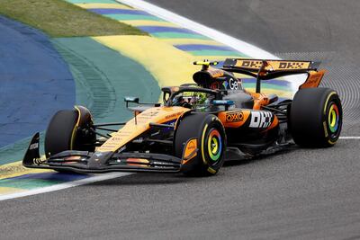AMDEP8871. SAO PAULO (BRASIL), 09/11/2025.- El británico Lando Norris de McLaren compite este domingo, en el Gran Premio de Formula Uno de Sao Paulo 2025 en el circuito de Interlagos, en Sao Paulo (Brasil). EFE/ Sebastiao Moreira
