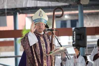 Monseñor Ricardo Valenzuela presidió la santa misa en el Santuario Nuestra Señora de los Milagros de Caacupé.