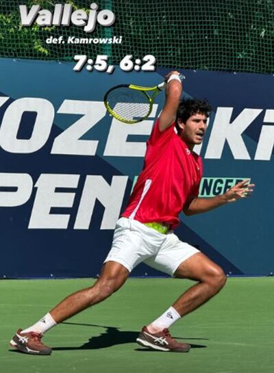 Dani Vallejo no pudo avanzar en singles, pero hoy juega dobles.