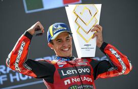 Marc Márquez (Ducati) fue el mejor hoy en el Balaton Park.