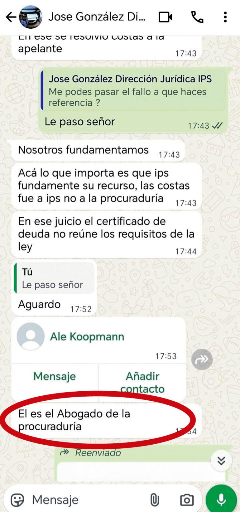 Captura del chat de ABC con José González.