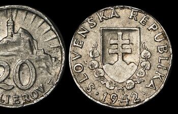 Moneda de 20 hallierov, Eslovaquia, 1942