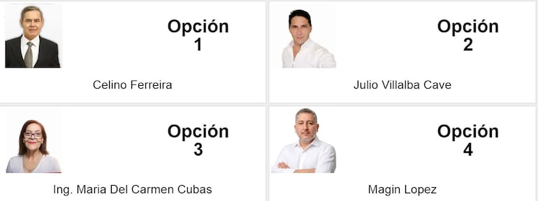 Candidatos a concejales de Unamonos y Cruzada Nacional dentro de Unidos por Asunción.