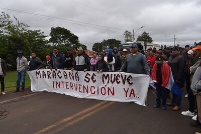 La imagen corresponde a la manifestación realizada por los pobladores de la zona