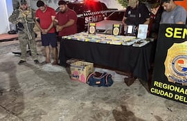 Los detenidos y las evidencias fueron trasladados a la base regional de la Senad.