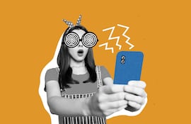 Concepto de uso constante del smartphone.