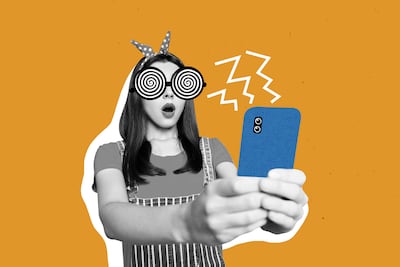 Concepto de uso constante del smartphone.