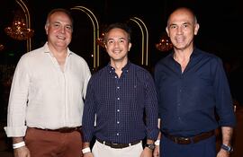 Diego Ocampos, Jorge Bernardes y Jaime Egüez.