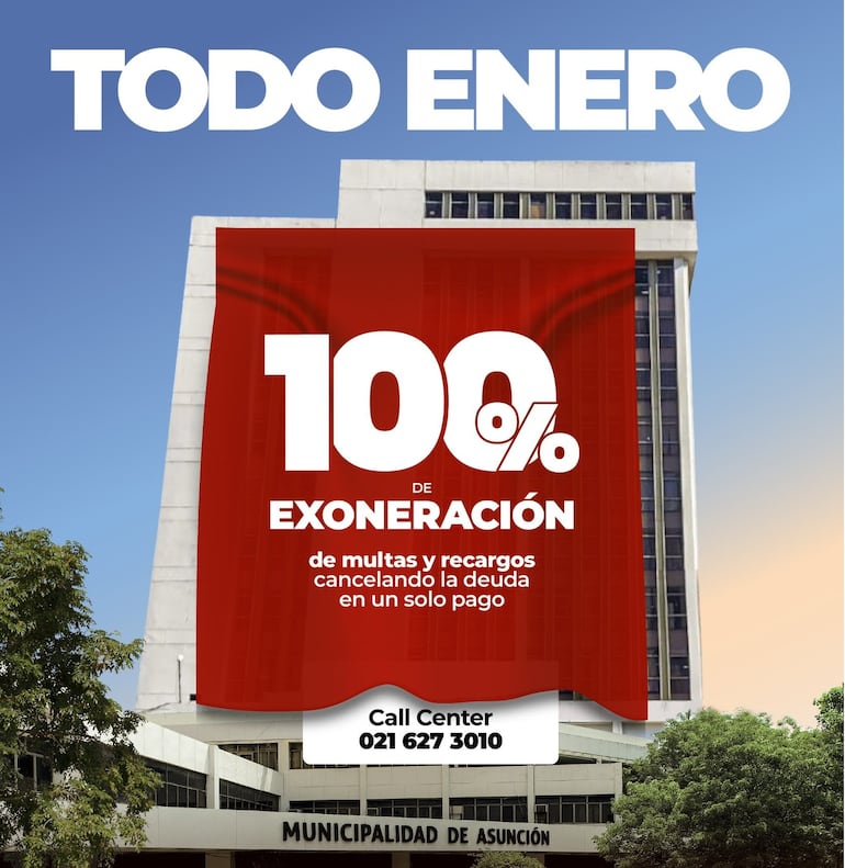Afiche de la promo Enero off de la Municipalidad de Asunción.