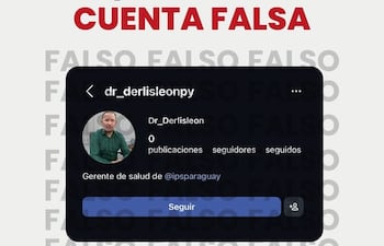 El IPS comunica que la cuenta del Doctor Derlis León en Instagram es falsa.