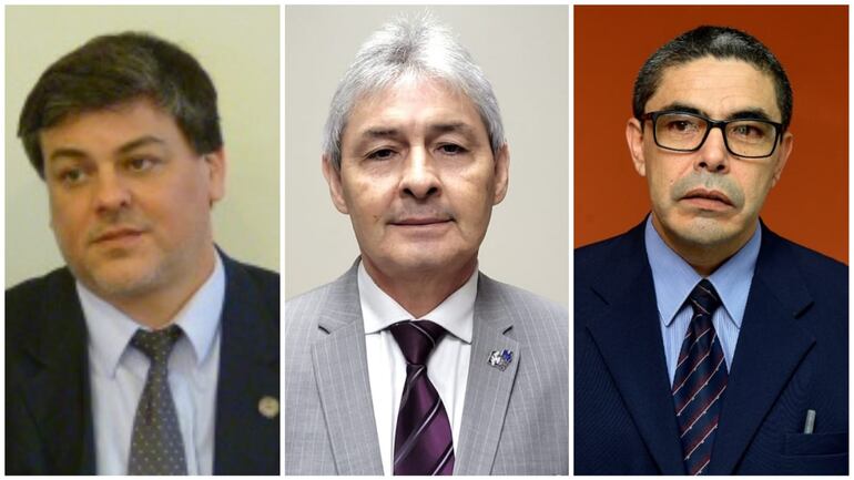 Tribunal del caso Tania Irún: Camilo Torres, Agustín Fernández, Paublino Escobar.