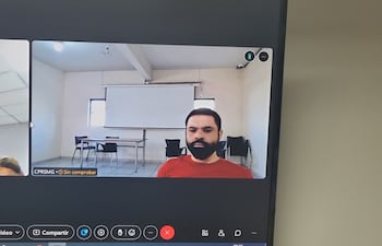 Marcio Gayoso, alias Candonga, participa por medios telemáticos desde la Penitenciaría de Minga Guazú.