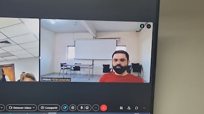 Marcio Gayoso, alias Candonga, participa por medios telemáticos desde la Penitenciaría de Minga Guazú.