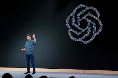 El CEO de OpenAI, Sam Altman, pronuncia el discurso inaugural durante la conferencia de desarrolladores de OpenAI en Fort Mason, el 29 de septiembre de 2026, en San Francisco, California.