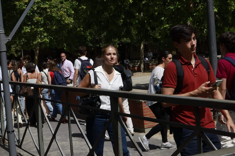 La princesa Leonor este lunes en el Campus de Getafe de la Universidad Carlos III. (EFE&/Casa de S.M. el Rey)