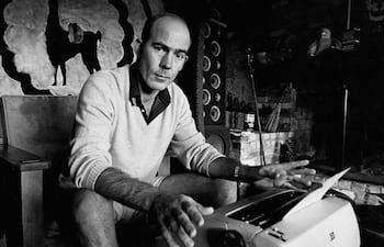 El periodista «gonzo» Hunter Stockton Thompson (Louisville, 18 de julio de 1937 - Woody Creek, 20 de febrero de 2005) en 1976.