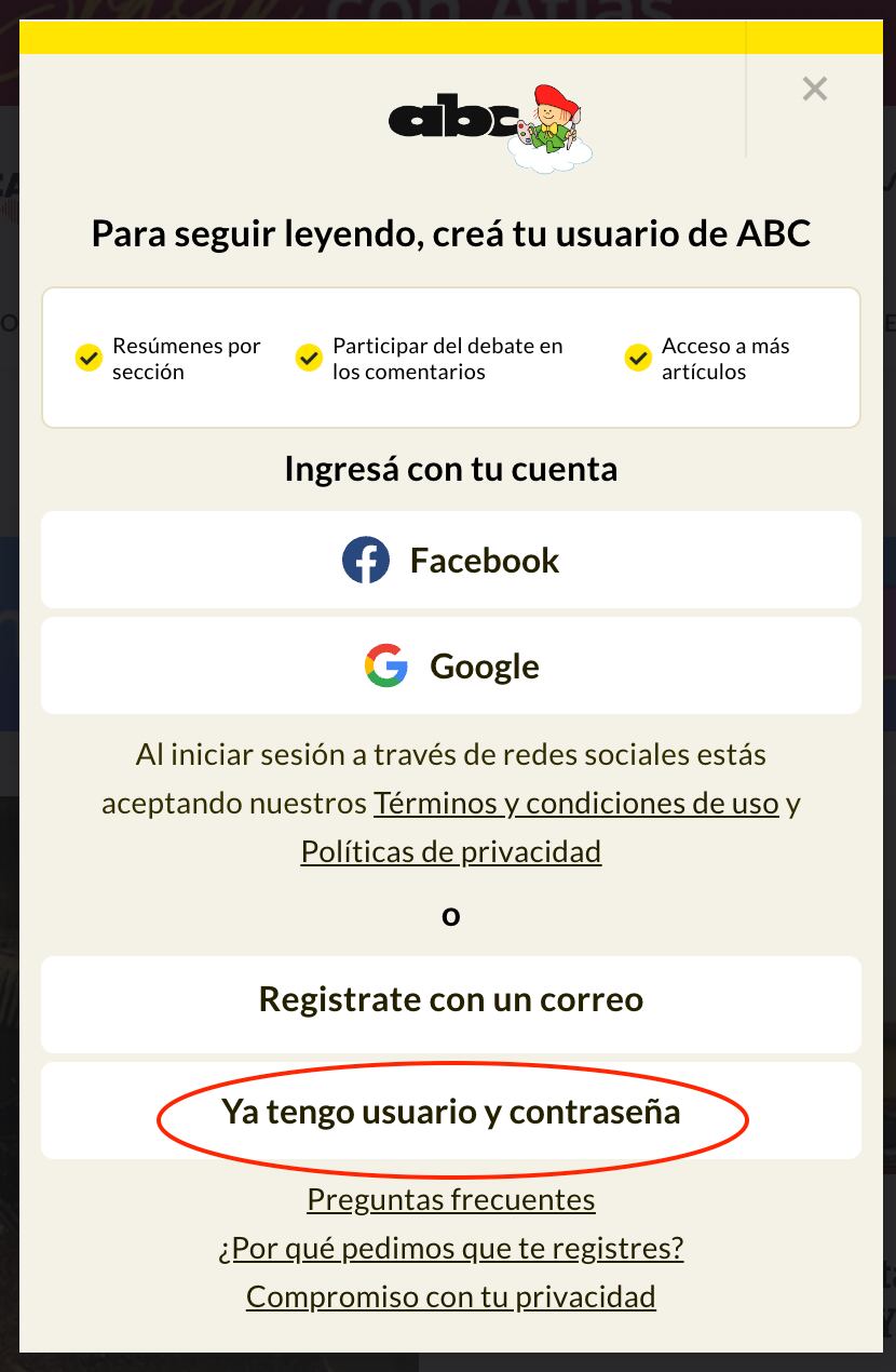 Botón en forma de ícono de usuario