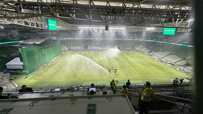 Vista del estadio Allianz Parque en la previa de Palmeiras vs. Cerro Porteño.