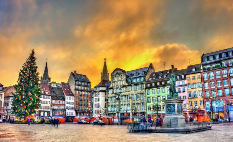 Temporada navideña en Estrasburgo, Francia.