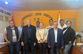 Miembros liberales y colorados de la Junta Municipal de Mariano Roque Alonso.