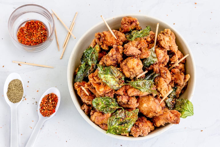 Pollo frito taiwanés.