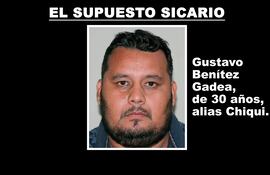 Gustavo Benítez Gadea, alias Chiqui, supuesto sicario del Clan Acosta de Ypejhú.