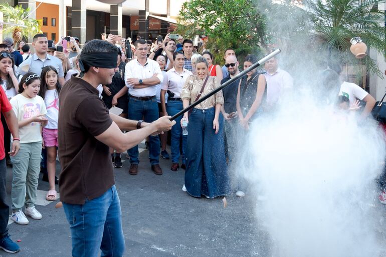 Santiago Peña en la Feria Palmear, en su edición San Juan este sábado.