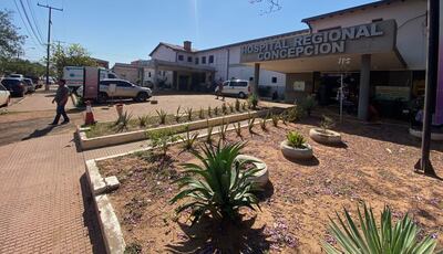 Fachada del Hospital Regional de Concepción, del Instituto de Previsión Social (IPS).