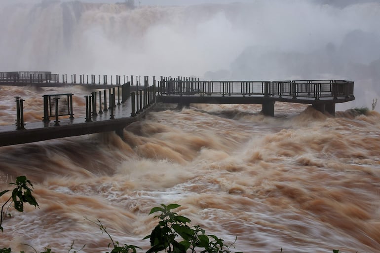 Las Cataratas del Iguazú este martes, en el Parque Nacional de Iguazú, en Foz de Iguazú.