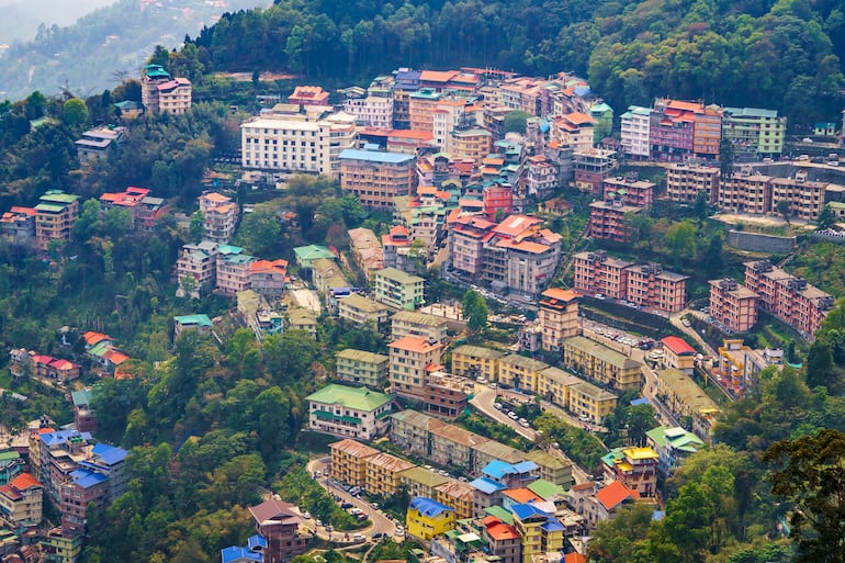 Darjeeling, situada en la cordillera del Himalaya, en la India.