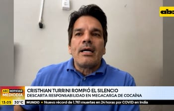 Cristhian Turrini, procesado por la megacarga de cocaína hallada entre bolsas de carbón en el Puerto de Villeta.