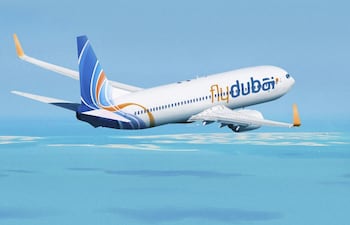 Imagen de un avión de la aerolínea FlyDubai.