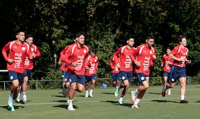 Última práctica de ayer de la selección nacional en el predio de la Universidad George Mason, para el amistoso de hoy ante Bolivia.