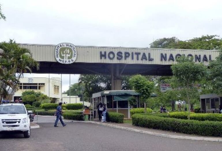 Fachada del Hospital Nacional de Itauguá.