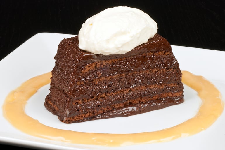Marquise de chocolate.