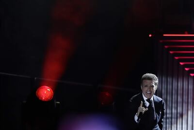 Luis Miguel durante un concierto en San Salvador, El Salvador, el martes.