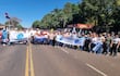 Docentes activos y jubilados bloquearon de forma intermitente la ruta PY01, a la altura de la capital de Misiones, en rechazo a la modificación de la Caja Fiscal que se analiza en Diputados.