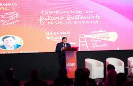 El presidente de ADEC, Jorge Figueredo, en la primera jornada.