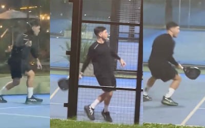 Ignacio Aliseda, en modo pádel, en medio de la crisis deportiva por la que atraviesa su club, Cerro Porteño.