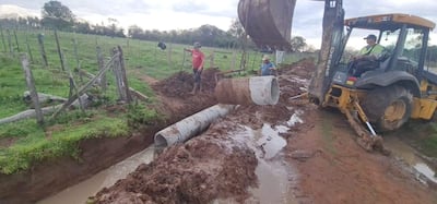 Trabajos preventivos buscan disminuir el impacto de las lluvias en las compañías de Santa Rosa, Misiones.
