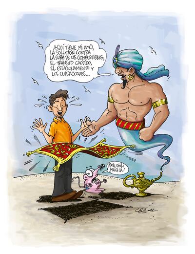La alfombra mágica... No requiere combustible, no habrá tráfico que lo detenga y se puede guardar en cualquier lugar. El móvil perfecto para la actualidad.