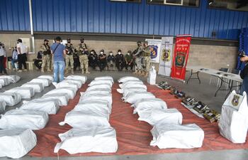 Cargamento de cocaína decomisado en el Puerto Terport de Villeta, que iba con destino a Israel.